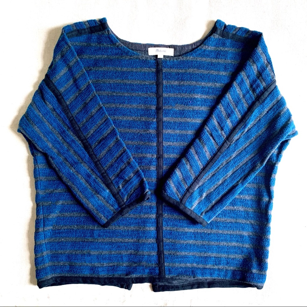 MADEWELL Striped Back-Zip Pullover